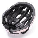 Kask rowerowy z odpinaną szybką daszkiem filtrem UV - różowy