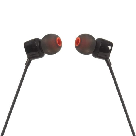 Słuchawki przewodowe douszne z pilotem JBL Tune 110 mini jack 3.5mm - czarne