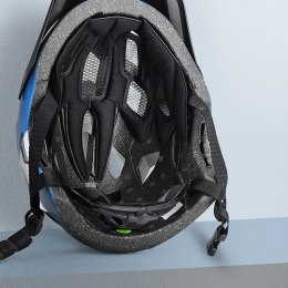 Kask rowerowy dziecięcy z odpinaną szczęką rozmiar S 48-54cm - niebieski