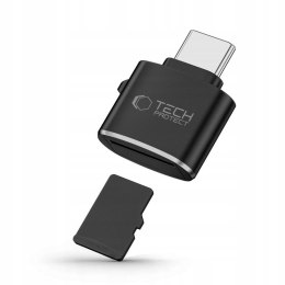 Adapter czytnik kart pamięci microSD USB-C - czarny