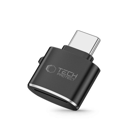 Adapter czytnik kart pamięci microSD USB-C - czarny