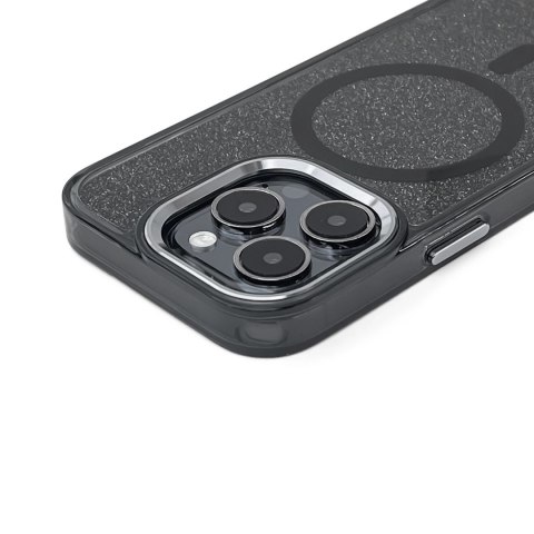 Etui brokatowe case na Samsung Galaxy A36 5G Glitter Case MagSafe - czarne