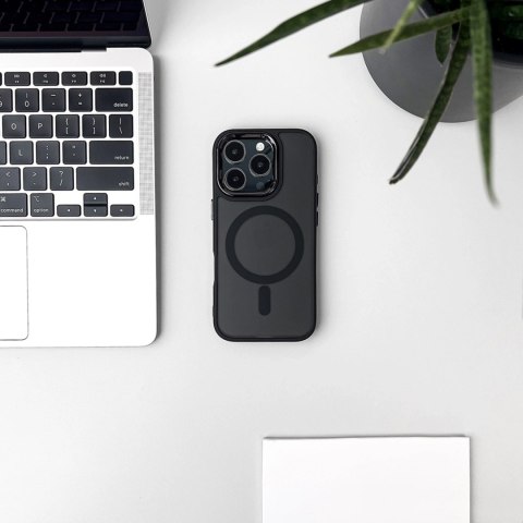 Etui brokatowe case na Samsung Galaxy A36 5G Glitter Case MagSafe - czarne