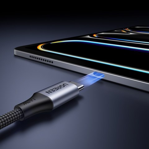 Kabel przewód 2w1 do szybkiego ładowania transmisji USB-C - 2xUSB-C PD 140W 2m - czarny