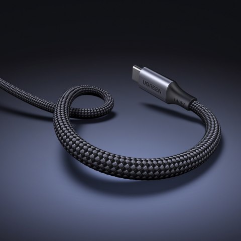 Kabel przewód 2w1 do szybkiego ładowania transmisji USB-C - 2xUSB-C PD 140W 2m - czarny