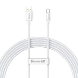 Kabel przewód USB-A - USB-C Superior Series 100W 2m - biały