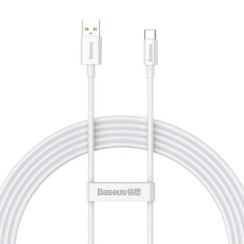 Kabel przewód USB-A - USB-C Superior Series 100W 2m - biały