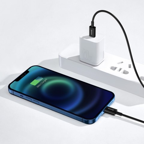 Kabel przewód USB-C - iPhone Lightning Superior Series PD 20W 2m - czarny