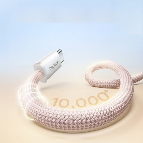Kabel przewód samoczynnie układający się USB-C Dynamic 4 Pro 100W 1m - różowy