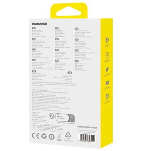 Kabel przewód zwijany USB-C Free2Pull 60W 1m - biały