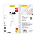 Przewód kabel USB-A - iPhone Lightning 2.4A 1m - biały