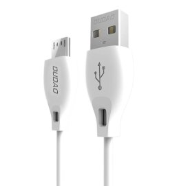Kabel przewód USB-A - MicroUSB L4M 2.4A 1m - biały
