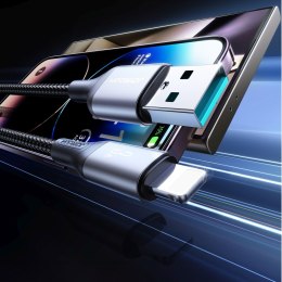 Kabel przewód USB-A - iPhone Lightning Flash Series 3A 1m - czarny