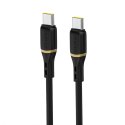 Kabel przewód USB-C w silikonowy oplocie L25C 60W 1m - czarny
