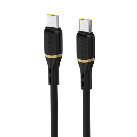Kabel przewód USB-C w silikonowy oplocie L25C 60W 1m - czarny