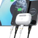 Kabel przewód USB-C w silikonowy oplocie L25C 60W 1m - czarny