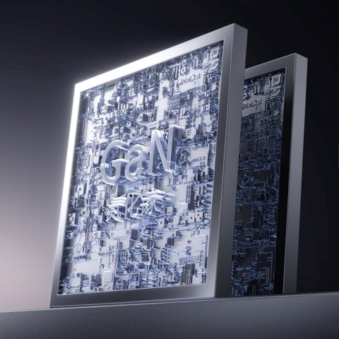 Ładowarka sieciowa USB-A USB-C z kablem USB-C GaN PD 30W - czarna