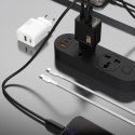 Ładowarka sieciowa USB-A USB-C z kablem USB-C GaN PD 30W - czarna