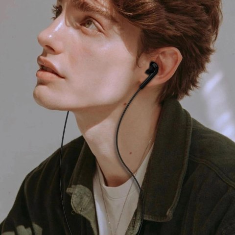 Słuchawki przewodowe dokanałowe mini jack 3.5 mm X3 - czarne