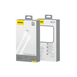 Kabel przewód USB-A - iPhone Lightning 6A 1.2m - biały