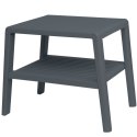 Wytrzymały stolik basenowy kawowy do ogrodu na taras z półką - ANTRACYT