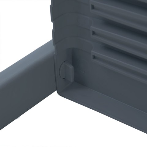 Wytrzymały stolik basenowy kawowy do ogrodu na taras z półką - ANTRACYT