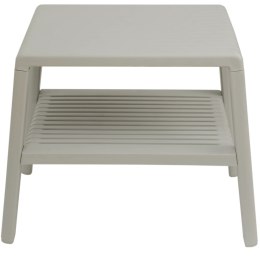 Wytrzymały stolik basenowy kawowy do ogrodu na taras z półką - BEŻOWY