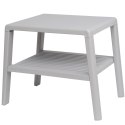 Wytrzymały stolik basenowy kawowy do ogrodu na taras z półką - SZARY