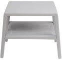 Wytrzymały stolik basenowy kawowy do ogrodu na taras z półką - SZARY