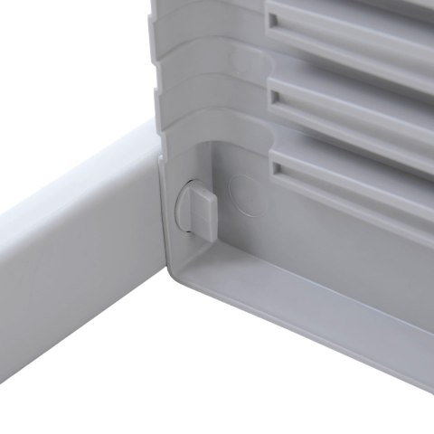 Wytrzymały stolik basenowy kawowy do ogrodu na taras z półką - SZARY