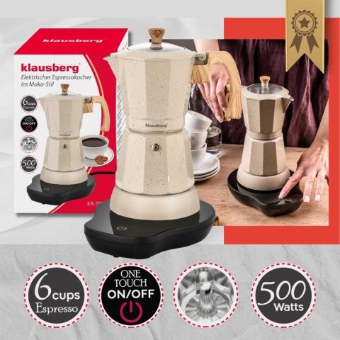KAWIARKA ELEKTRYCZNA ESPRESSO 300ml KLAUSBERG KB-7999 500W