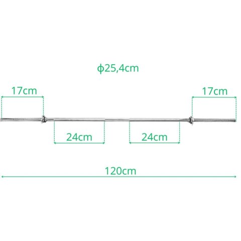 GRYF PROSTY 120 CM ENERO FIT FI25,4