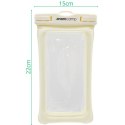 WODOODPORNE ETUI POKROWIEC NA TELEFON 12X22CM TPU PŁYWAJĄCE ENERO CAMP KREMOWE