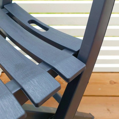 ZESTAW 4 KRZESEŁ CATERINGOWYCH SKŁADANYCH PLASTIKOWYCH ANTRACYT KOMODO