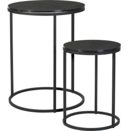 ZESTAW STOLIKÓW KAWOWYCH 2W1 BLAT DREWNIANY 30/40CM