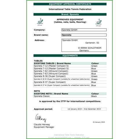 STÓŁ DO TENISA STOŁOWEGO SPONETA S7-13i MASTER COMPACT