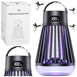 Elektryczna Lampka Owadobójcza Na Komary Światło UV Czarna