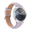 Smart Watch COLMI L28 (srebrno-fioletowy + fioletowy skórzany pasek)