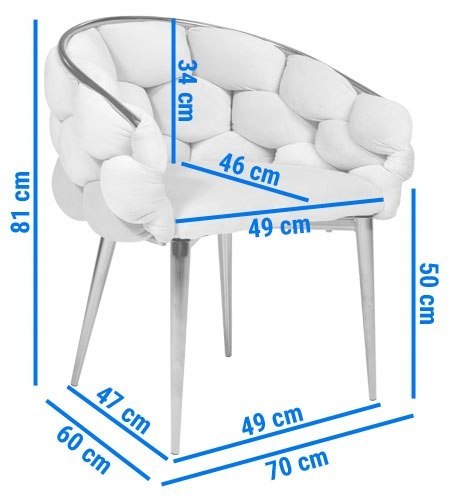 Krzesło Balloon Welur Czarne - Złote Nogi Glamour, Kubełkowe, Do Jadalni Salonu