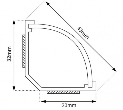Maskownica MACLEAN Dwuelemntowa MCTV-575(2.3cm\4.3cm\150cm)
