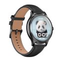 Smart Watch COLMI L28 (czarny silikon + czarny skórzany pasek)