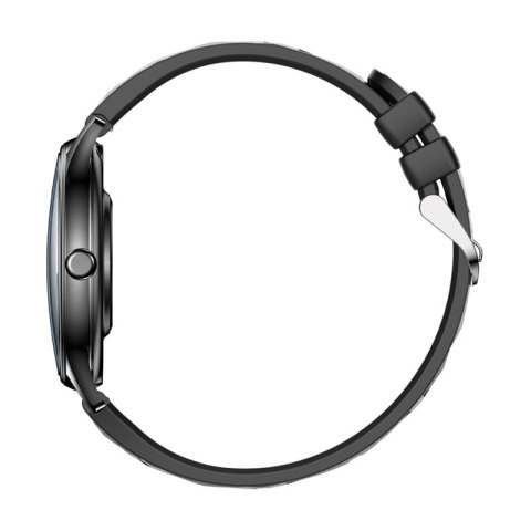 Smart Watch COLMI L28 (czarny silikon + czarny skórzany pasek)