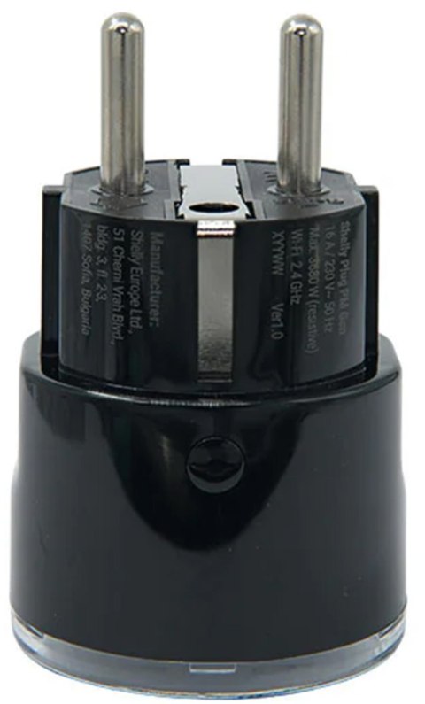 Inteligentne gniazdko 13A Shelly Plug PM Gen3 Matter czarny