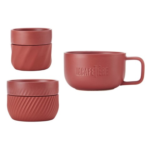 La Cafetiere Kubki do Kawy Czerwone 3 szt.