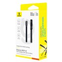 Kabel przewód kątowy z podświetlaną końcówką USB-C 100W 1m - czarny
