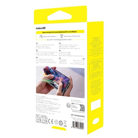 Kabel przewód kątowy z podświetlaną końcówką USB-C 100W 1m - czarny