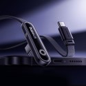 Kabel przewód kątowy z podświetlaną końcówką USB-C 100W 1m - czarny