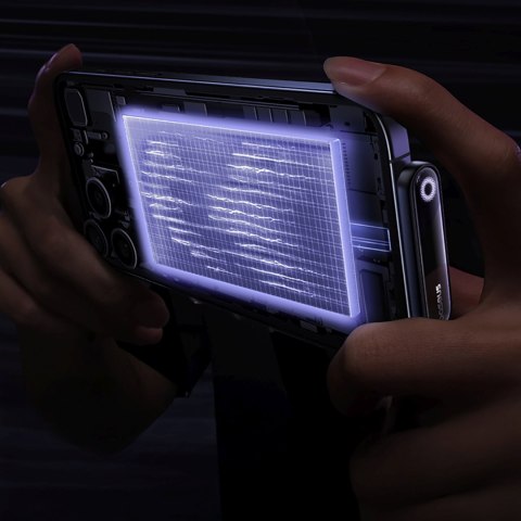 Kabel przewód kątowy z podświetlaną końcówką USB-C 100W 1m - czarny