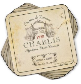 Francuskie Wina Podkładki małe 6 szt.