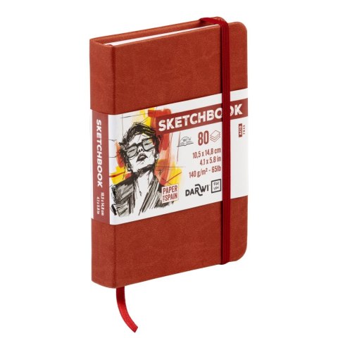 Szkicownik DARWI A6 140g Terakota
